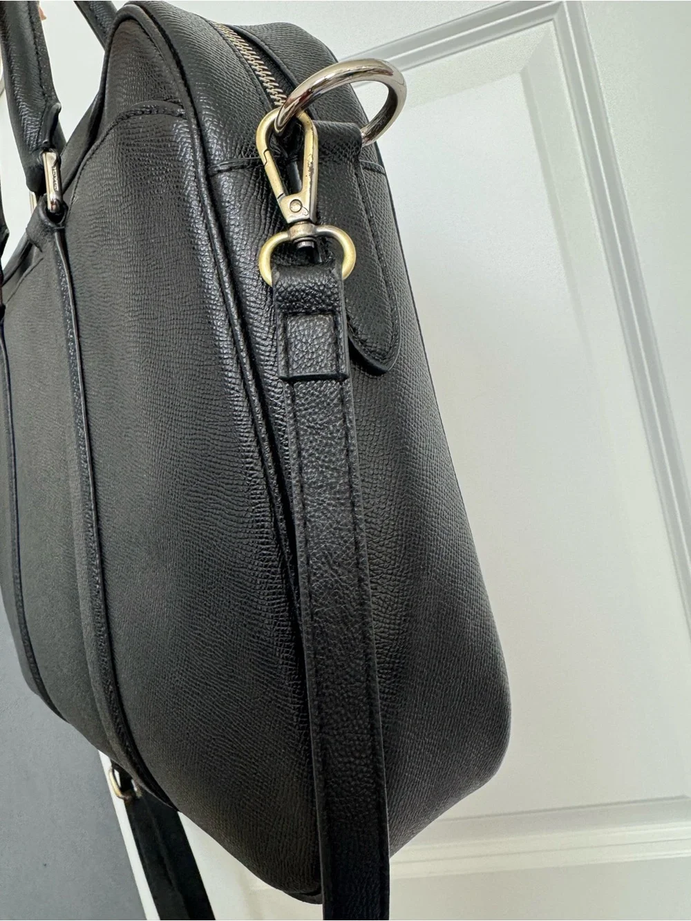Coach Perry Slim Brief F59057 Black Leather